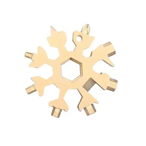 18-in-1 Snowflake Multi-tool Stainless Steel Portable Wrench All-in-One Screwdriver & Bottle Opener Must-Have Survival Gadget for Outdoor Activities