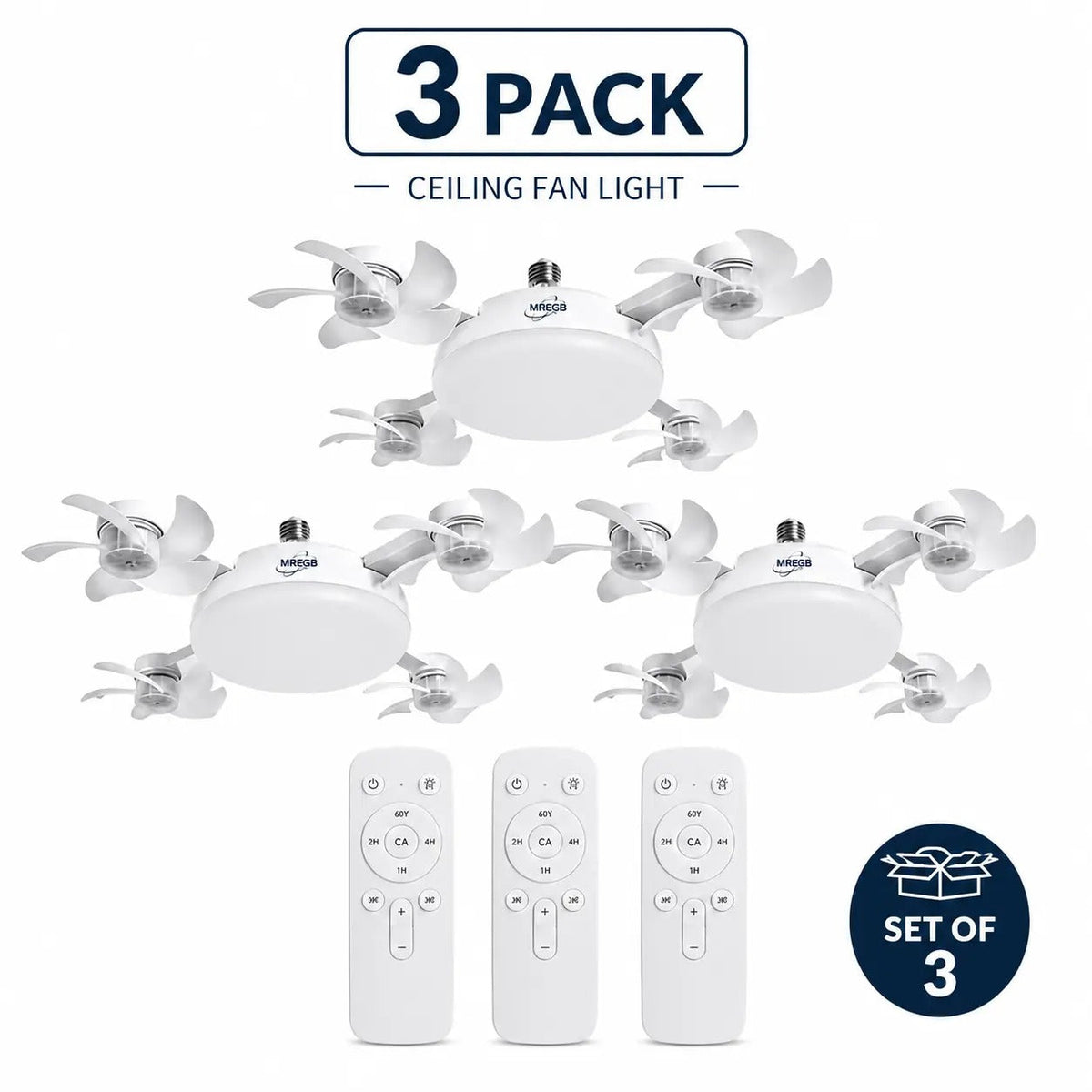 2026 New E27 Socket Ceiling Fan Light - 2-in-1 Silent LED Fan with Remote Control, Energy-Saving Cooling & Lighting Combo for Home Bedroom